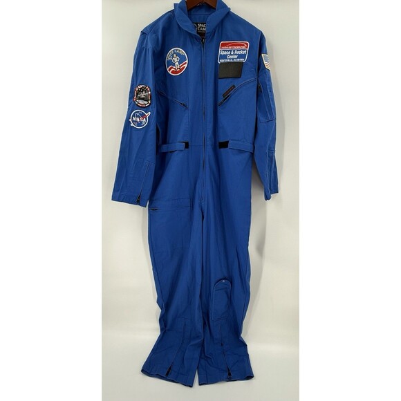 NASA US Space Camp Blue Astronaut Flight Suit Huntsville AL  Size Adult MEDIUM - Picture 7 of 14